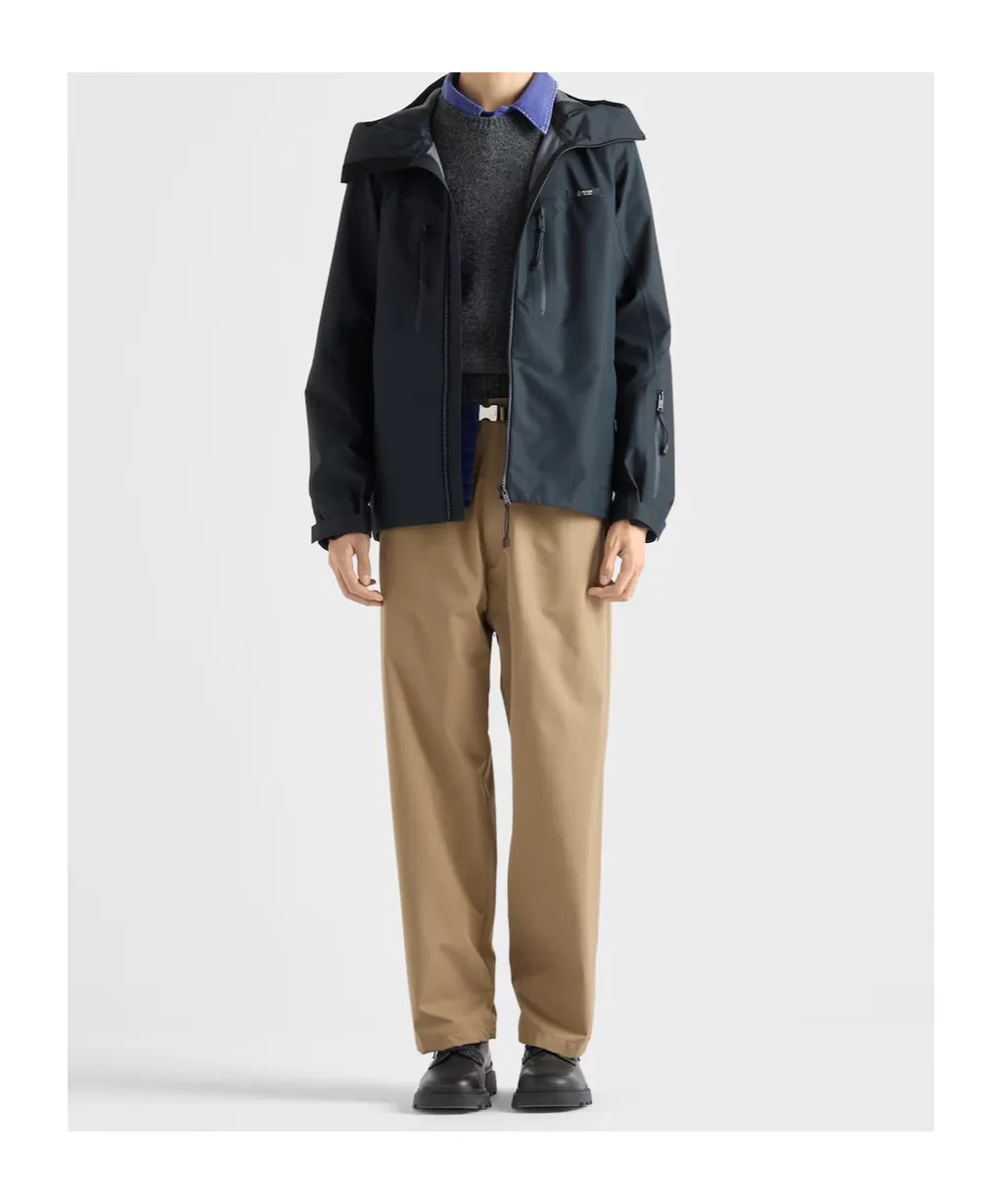 Prada Belted Straight-Leg Pants