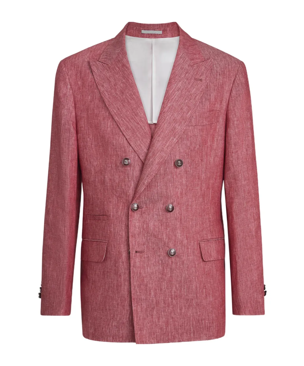 Flap Pockets Denim Buttons Blazer