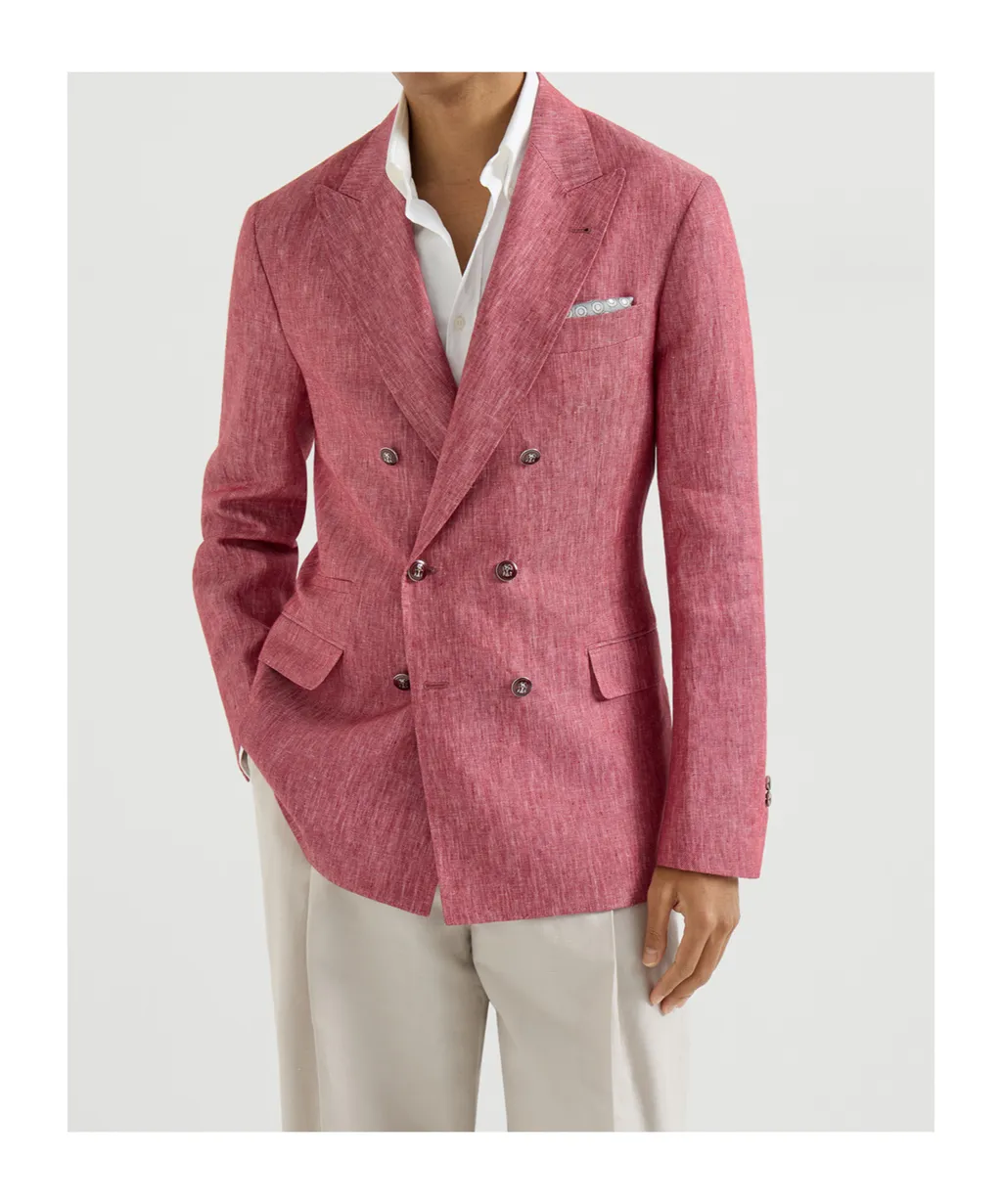 Flap Pockets Denim Buttons Blazer