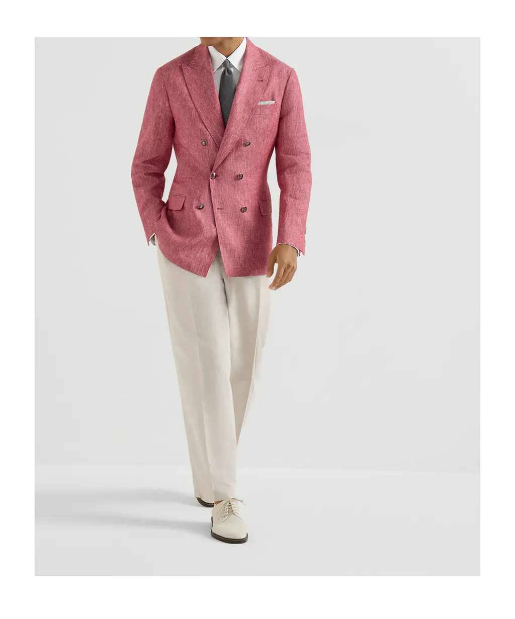 Flap Pockets Denim Buttons Blazer