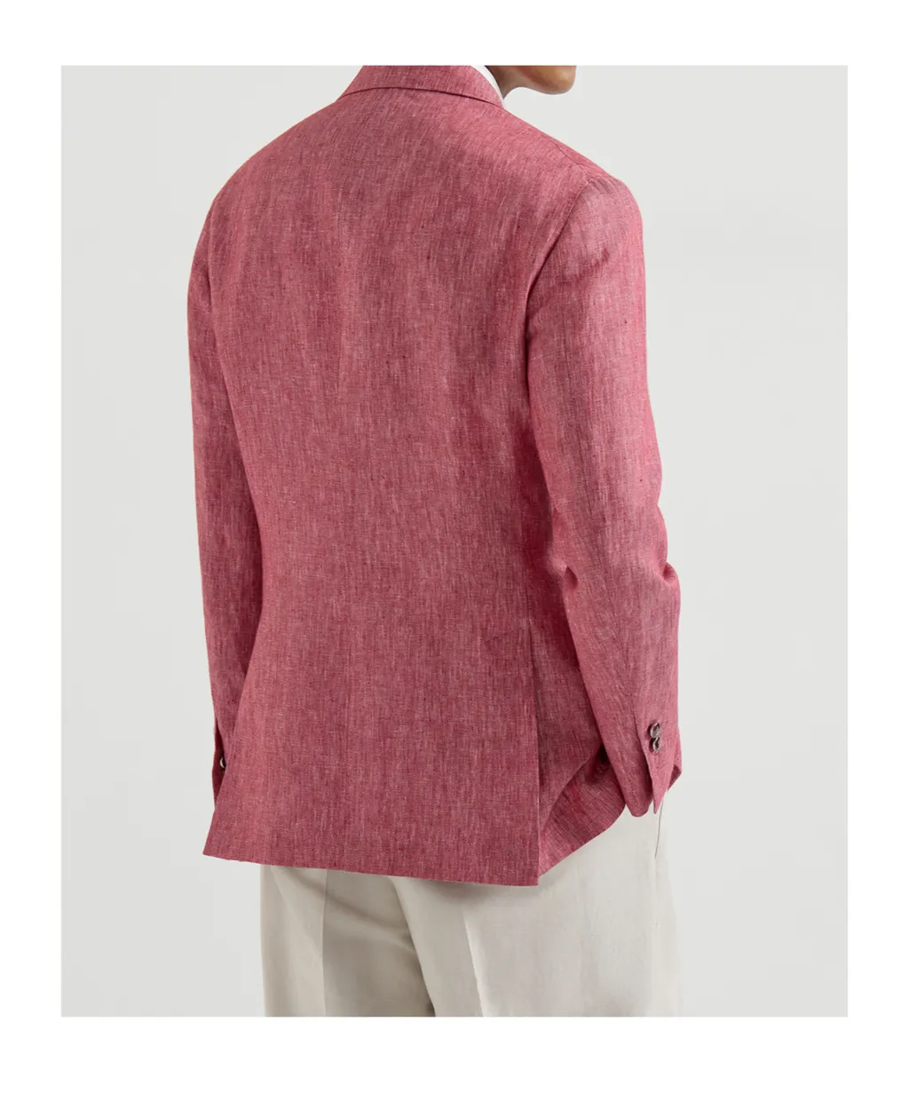 Flap Pockets Denim Buttons Blazer