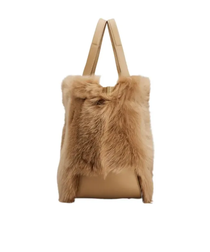 Shearling Small Tote Bag