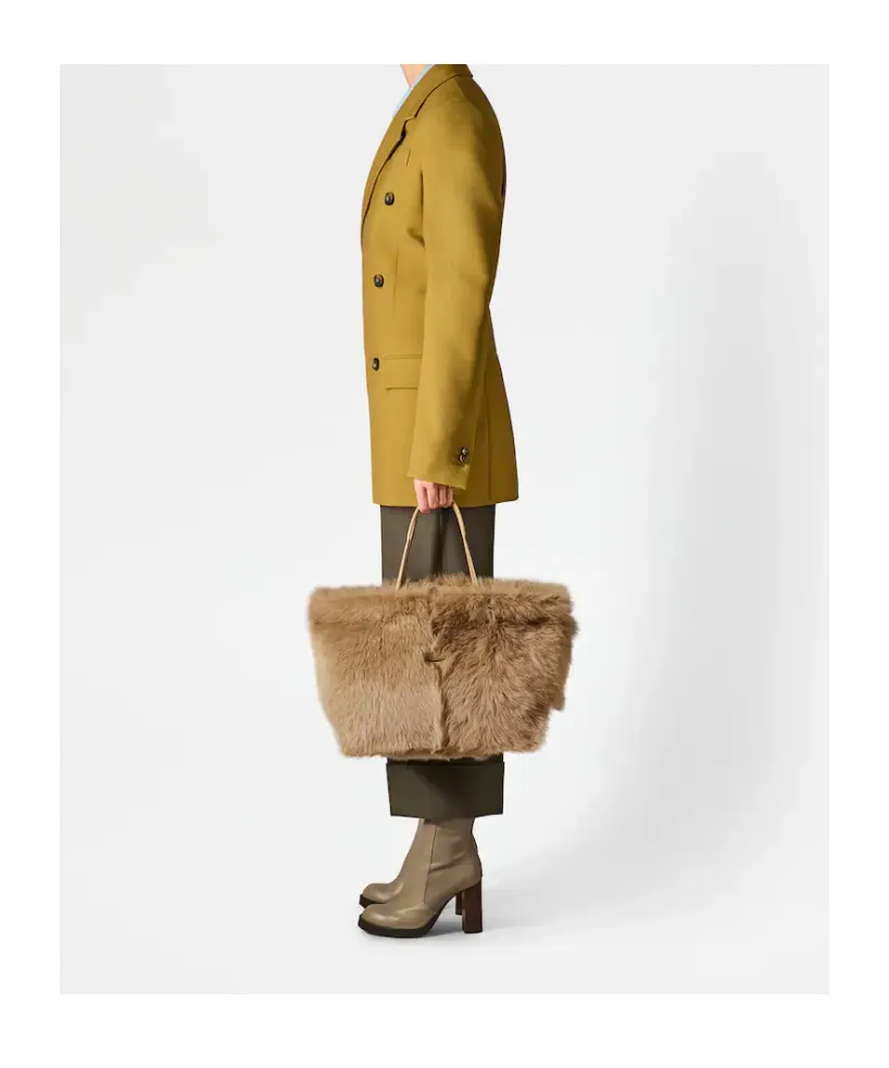 Shearling Small Tote Bag