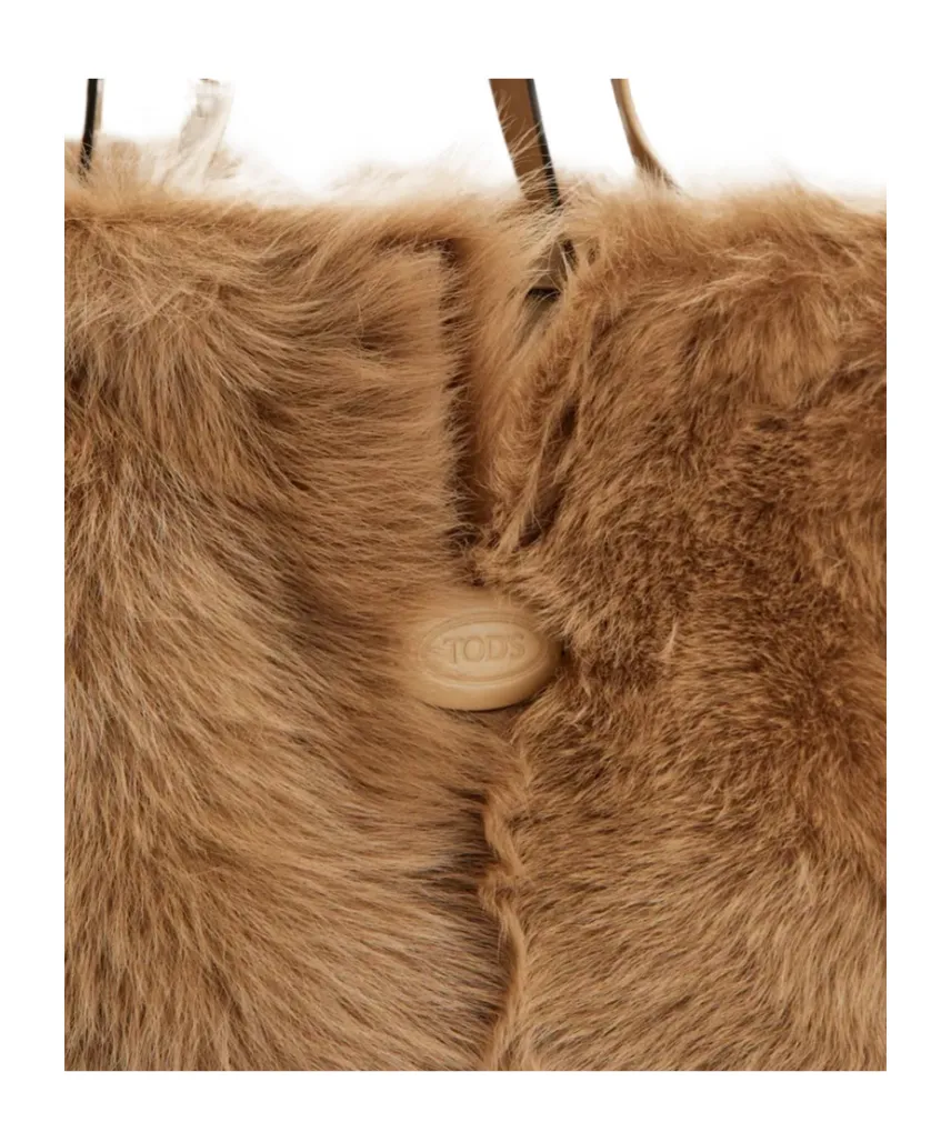 Shearling Small Tote Bag