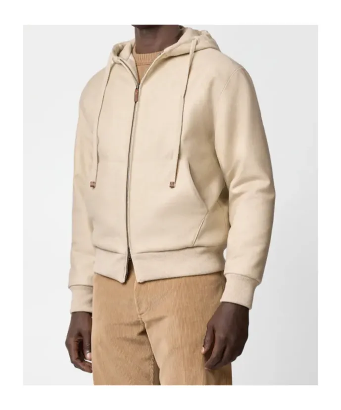 Hooded Zip-Up Bomber Jacket