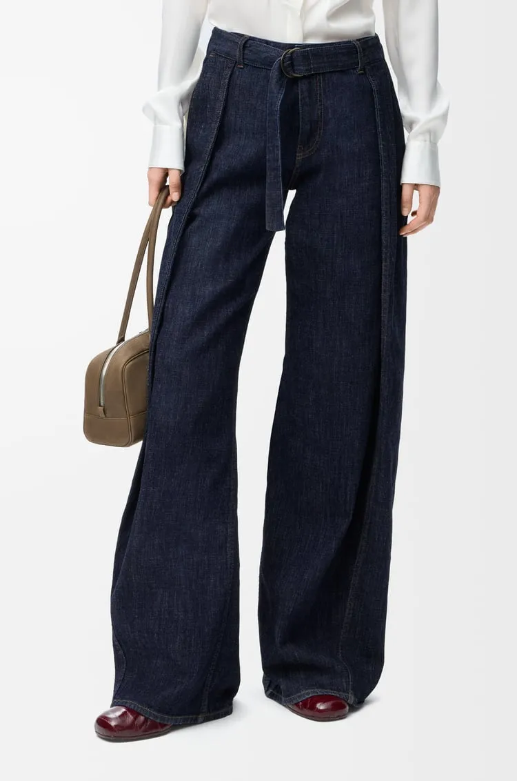 Loewe Logo Patch Wide Leg Jeans