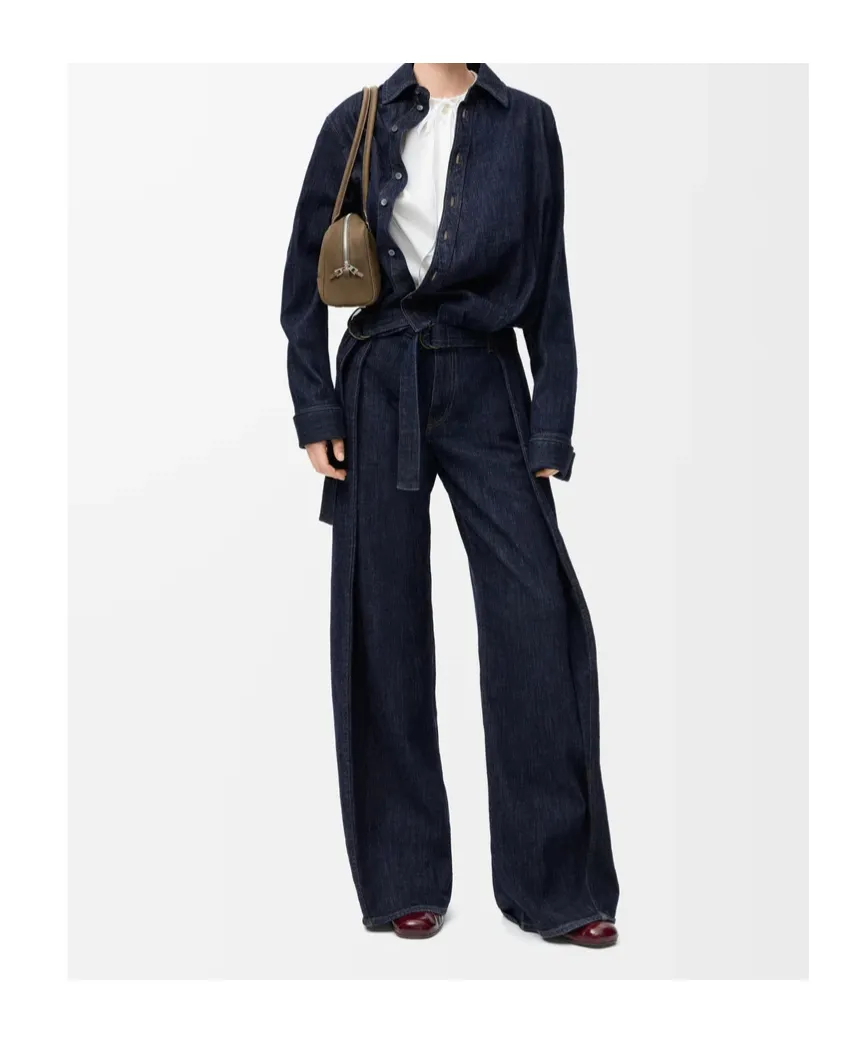 Loewe Logo Patch Wide Leg Jeans