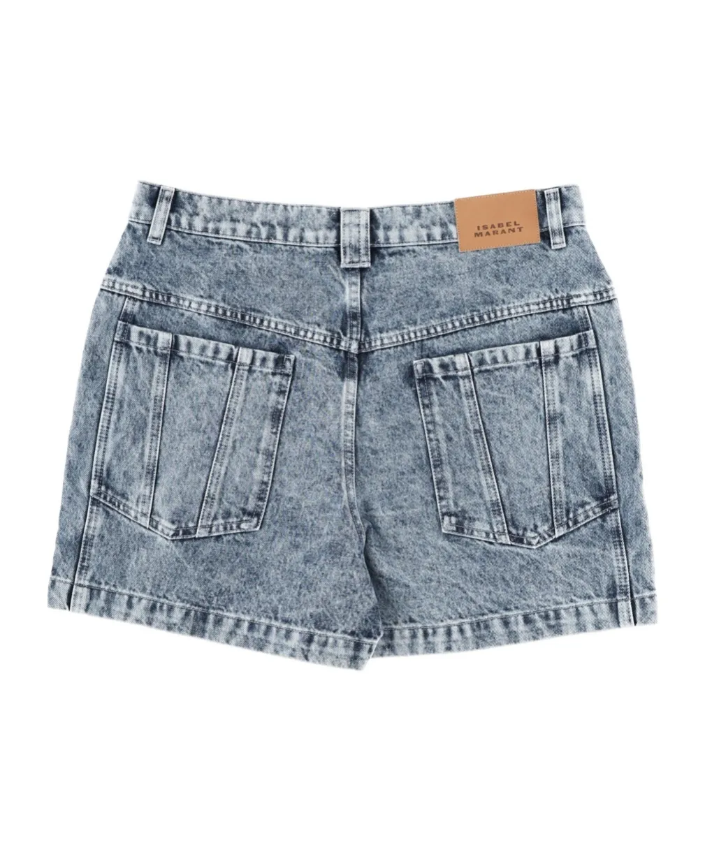 Denim Shorts With Belt Loops