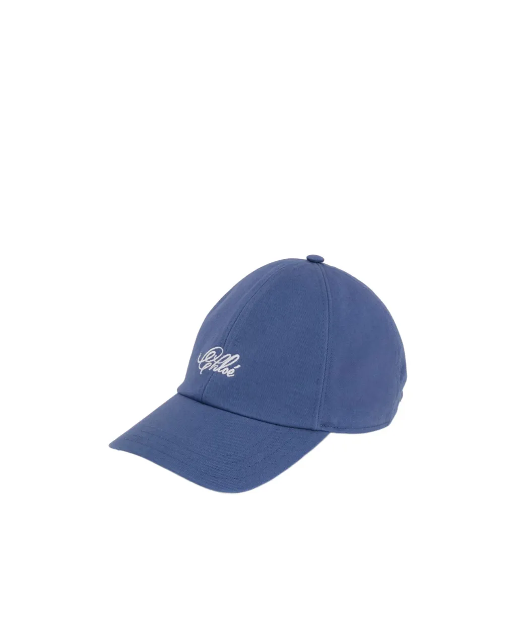 Chlo Logo Embroidered Charm Detailed Cap