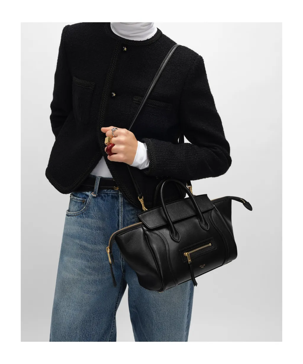 Small New Luggage In Supple Shiny Lambskin