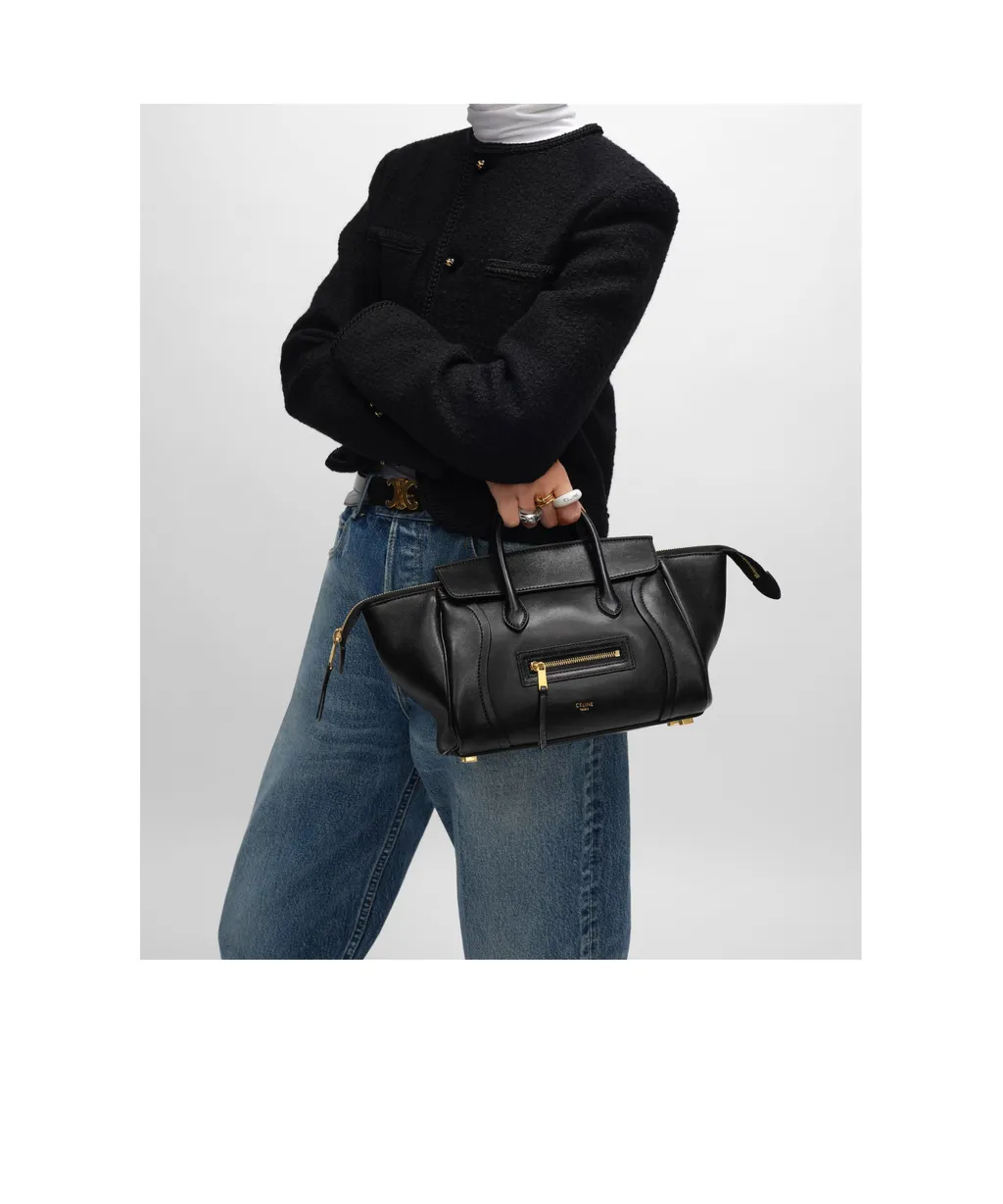 Small New Luggage In Supple Shiny Lambskin