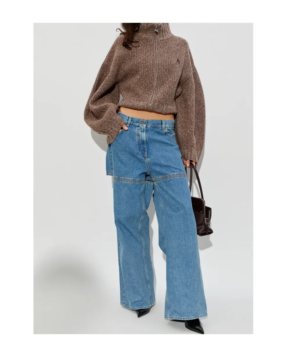 The Attico High-Waisted Wide-Leg Jeans