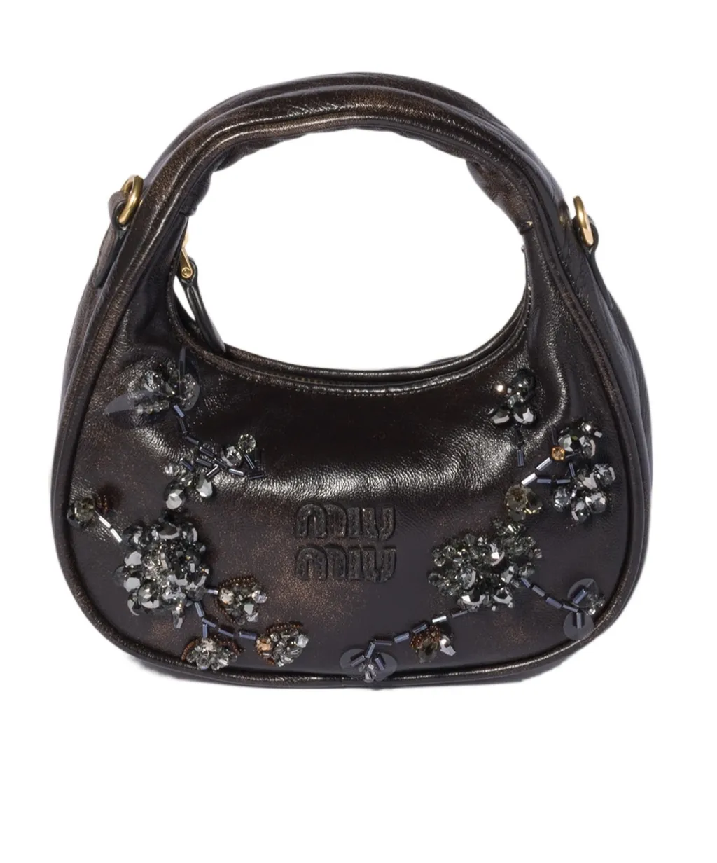 Wander Embroidered Leather Mini-Bag