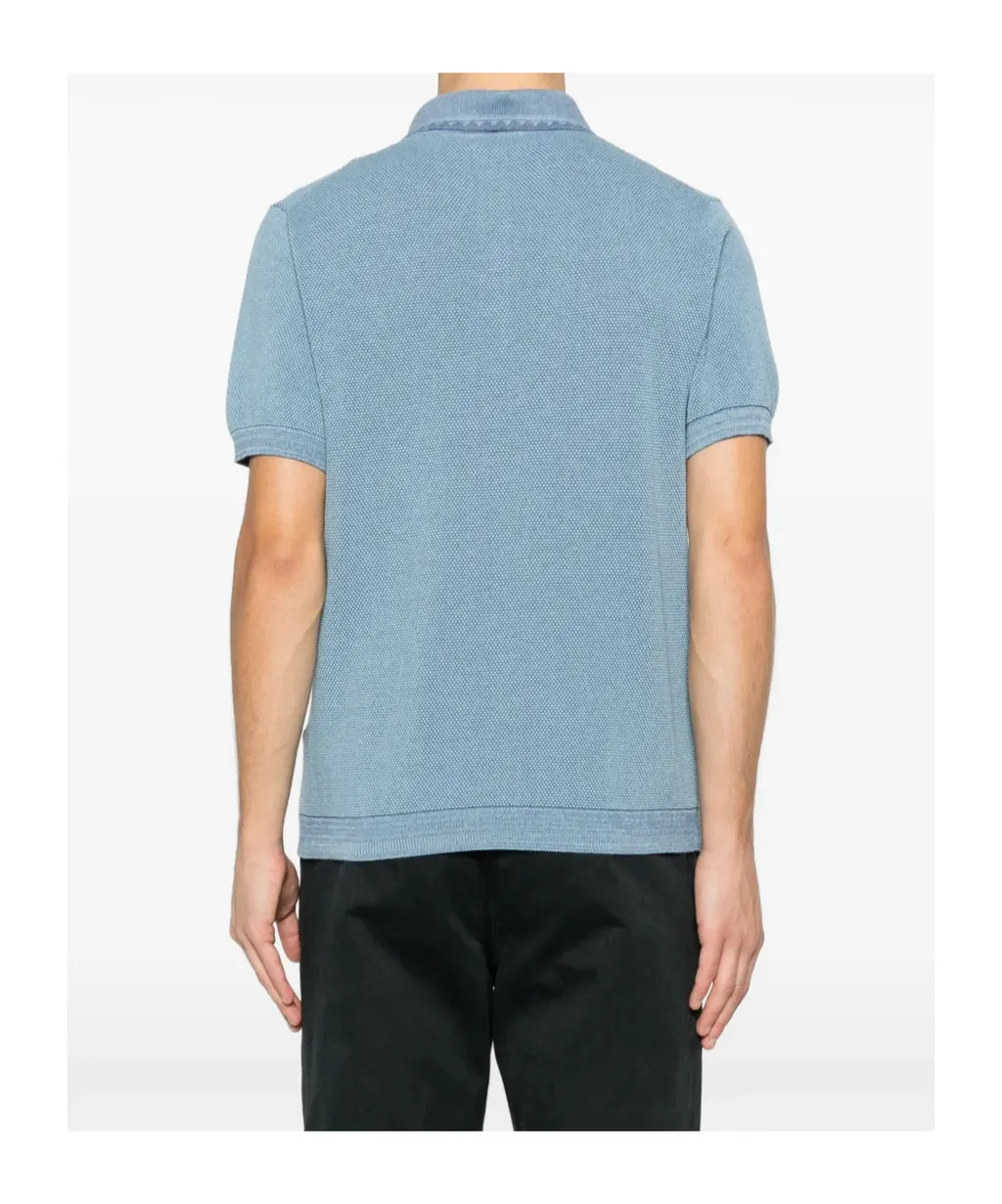 Etro Logo Embroidered Pique Polo Shirt