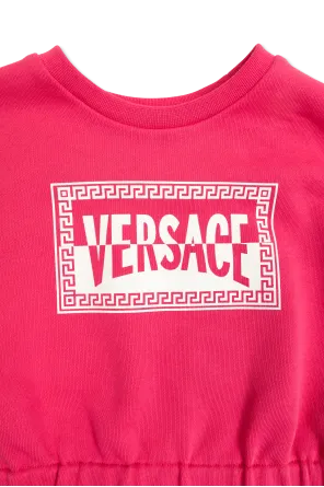 Versace Kids Logo Printed Dress