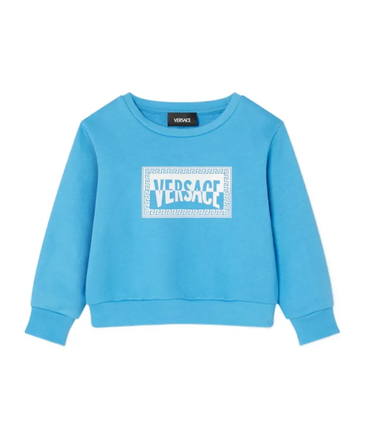 Versace Kids Logo Detailed Crewneck Sweatshirt