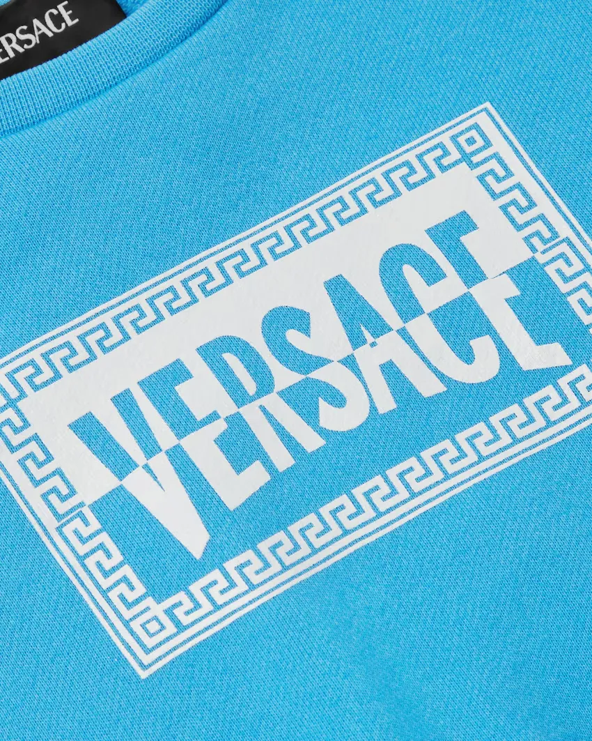 Versace Kids Logo Detailed Crewneck Sweatshirt