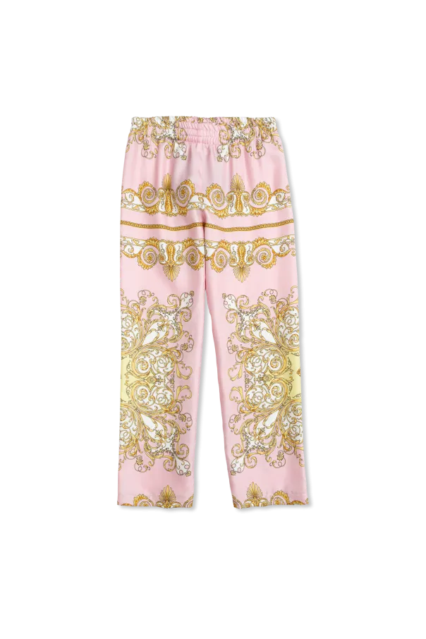 Versace Kids Baroque Printed Straight-Leg Pants