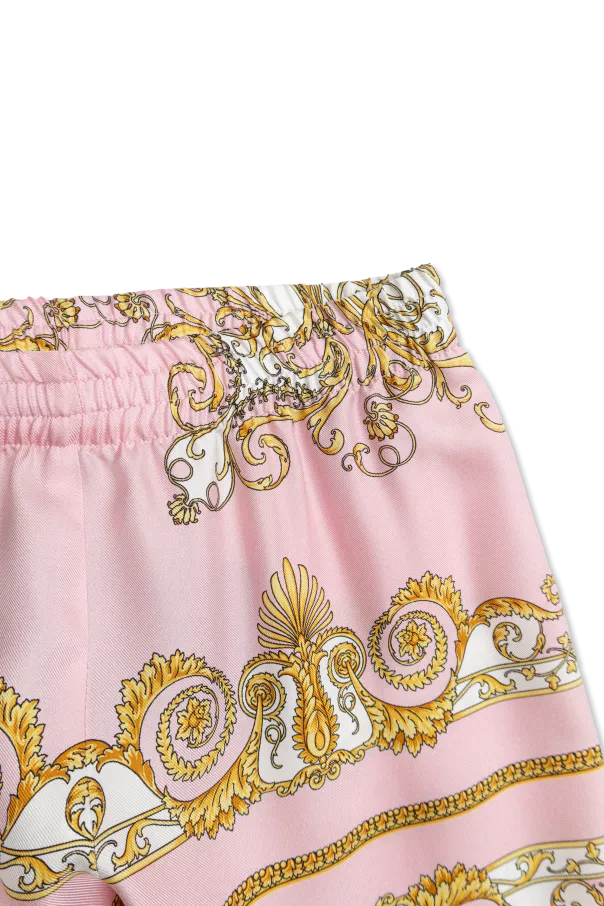 Versace Kids Baroque Printed Straight-Leg Pants