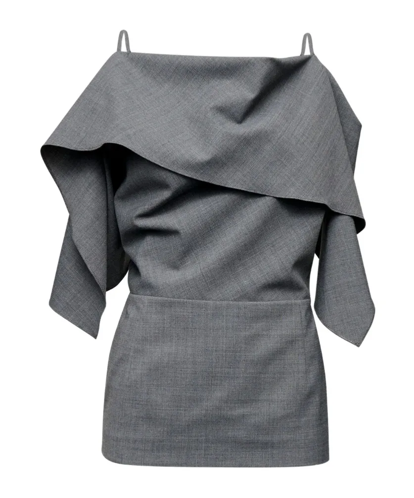Mm6 Maison Margiela Sleeveless Ruffled Strap Top