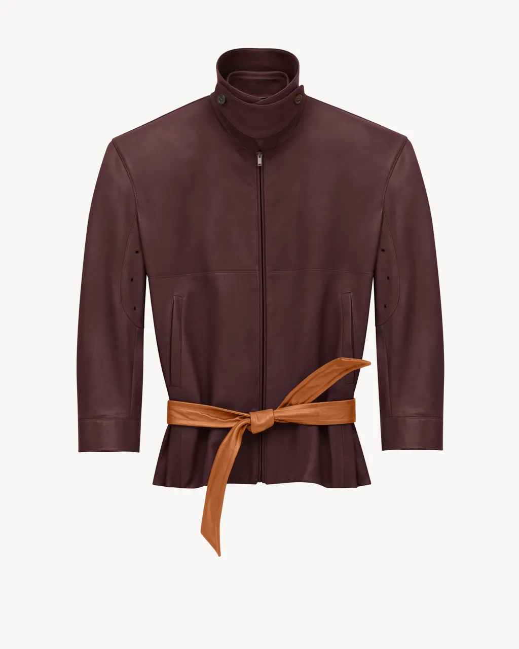 Saint Laurent Zip-Up Belted Jacket