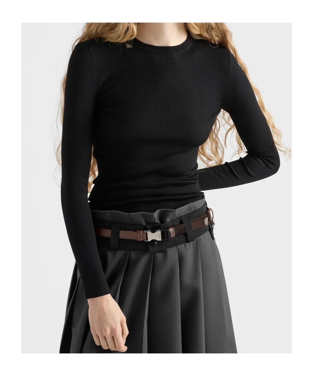 Prada Long-Sleeved Crewneck Jumper
