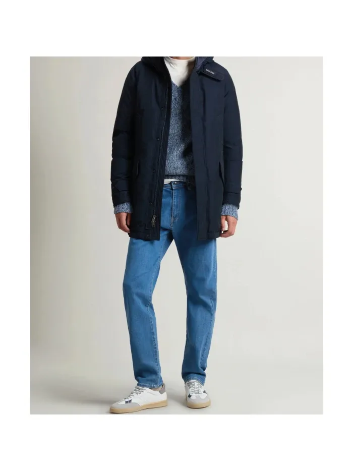 Zippered Hooded Parka Down Jacket