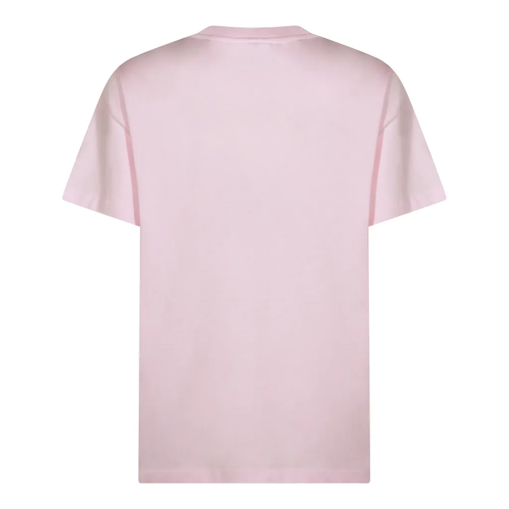Ganni Poodle Logo Printed Crewneck T-Shirt