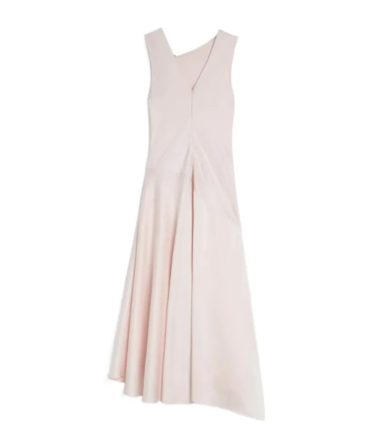 Jil Sander Envers Asymmetric Satin Evening Dress
