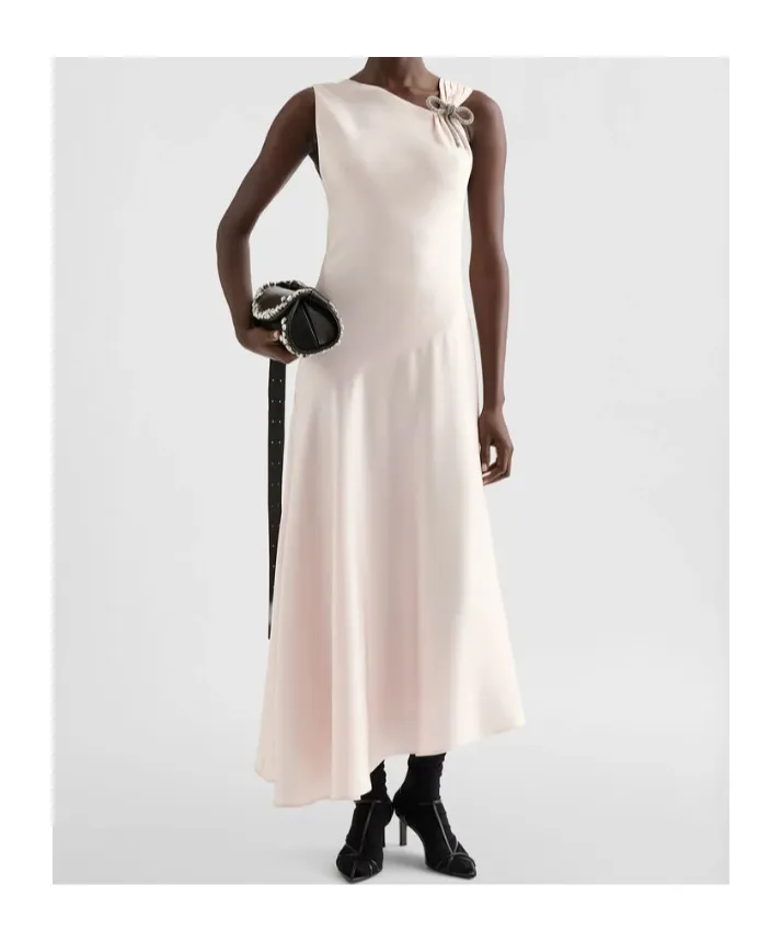 Jil Sander Envers Asymmetric Satin Evening Dress