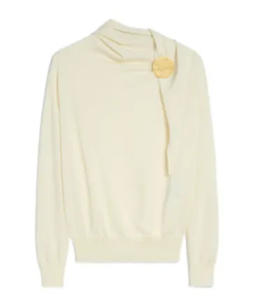 Jil Sander Draped-Neck Knitted Jumper