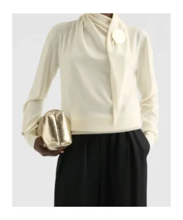 Jil Sander Draped-Neck Knitted Jumper