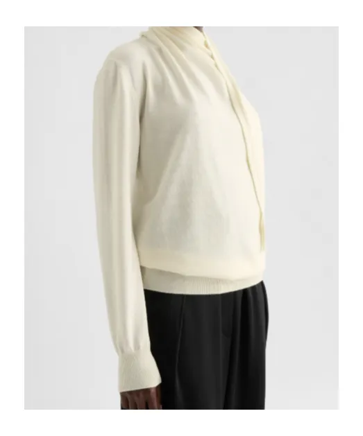 Jil Sander Draped-Neck Knitted Jumper