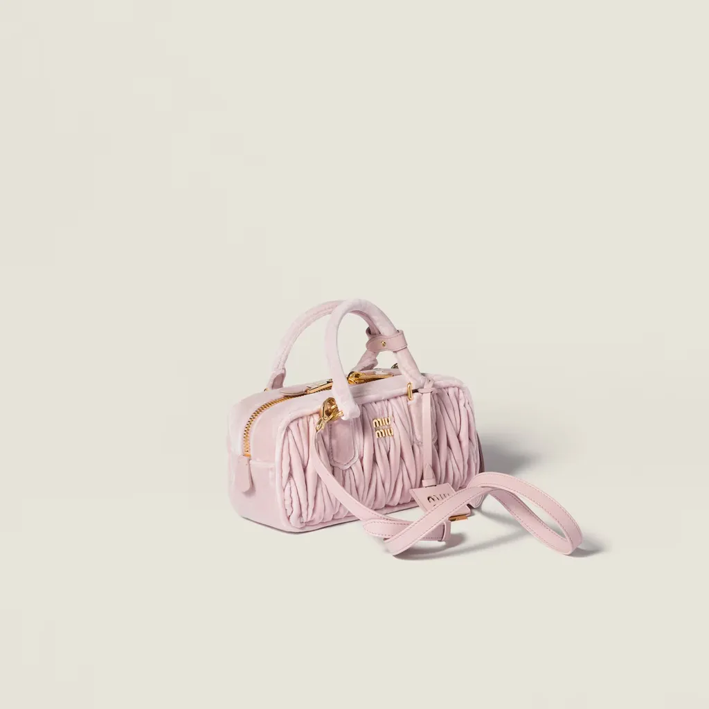 Arcadie Matelassé Velvet Bag