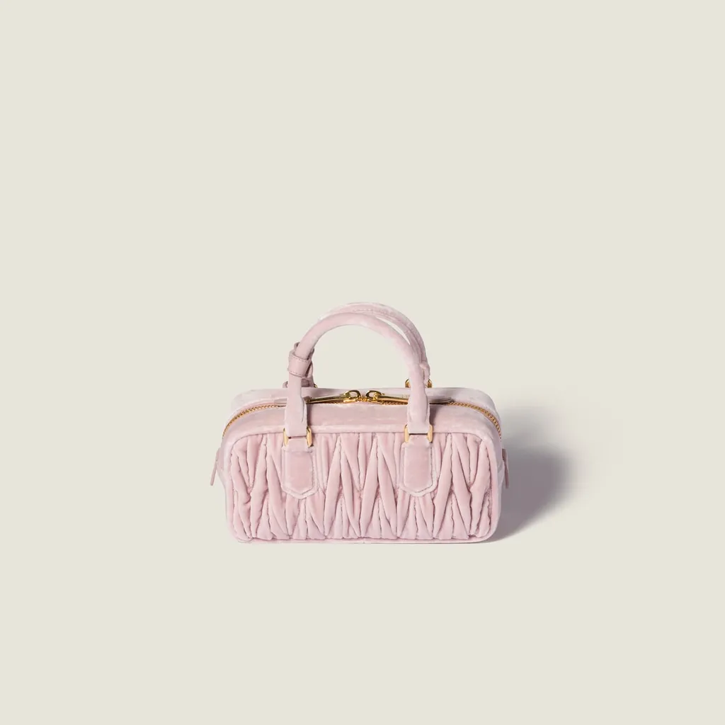 Arcadie Matelassé Velvet Bag