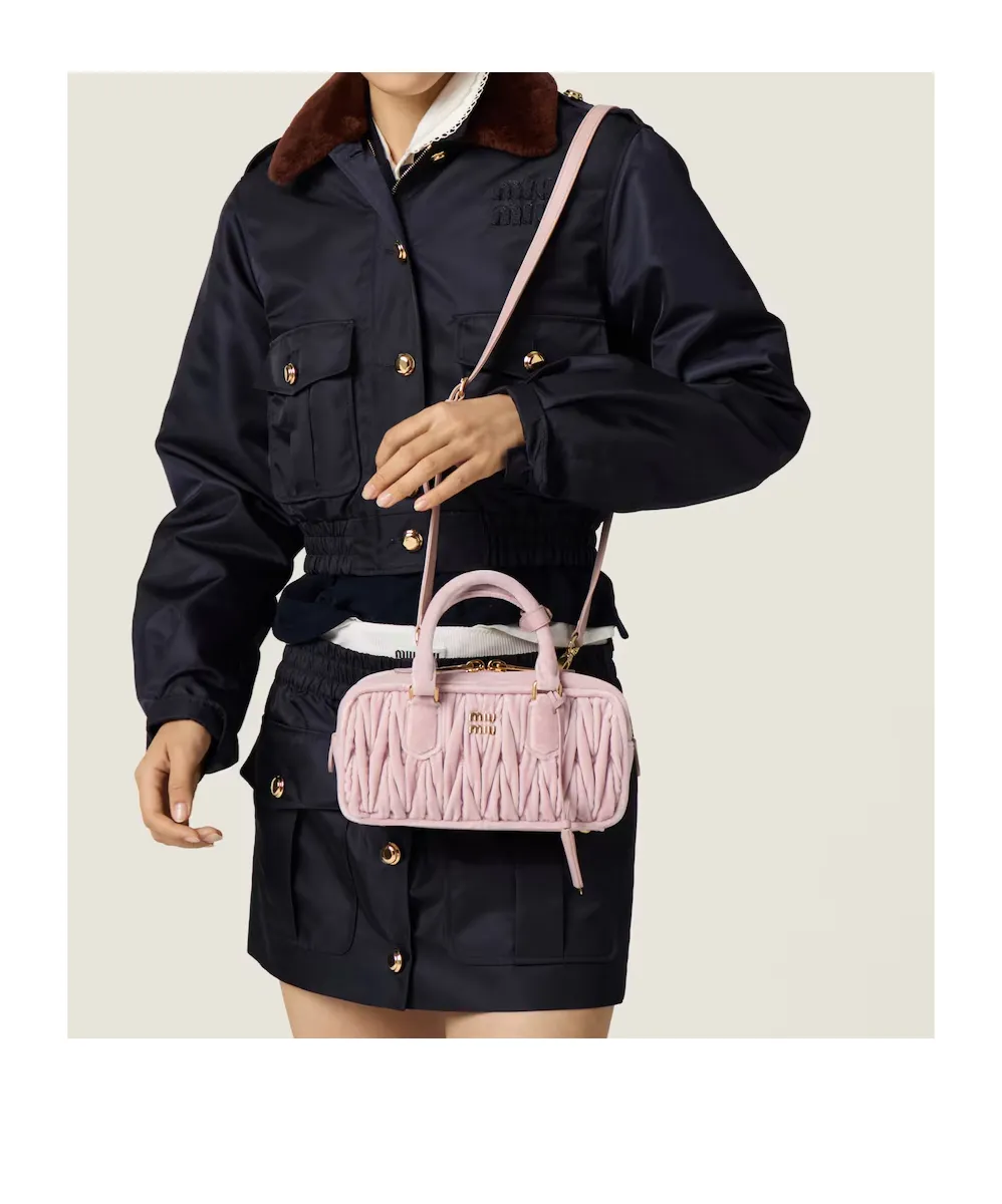 Arcadie Matelassé Velvet Bag