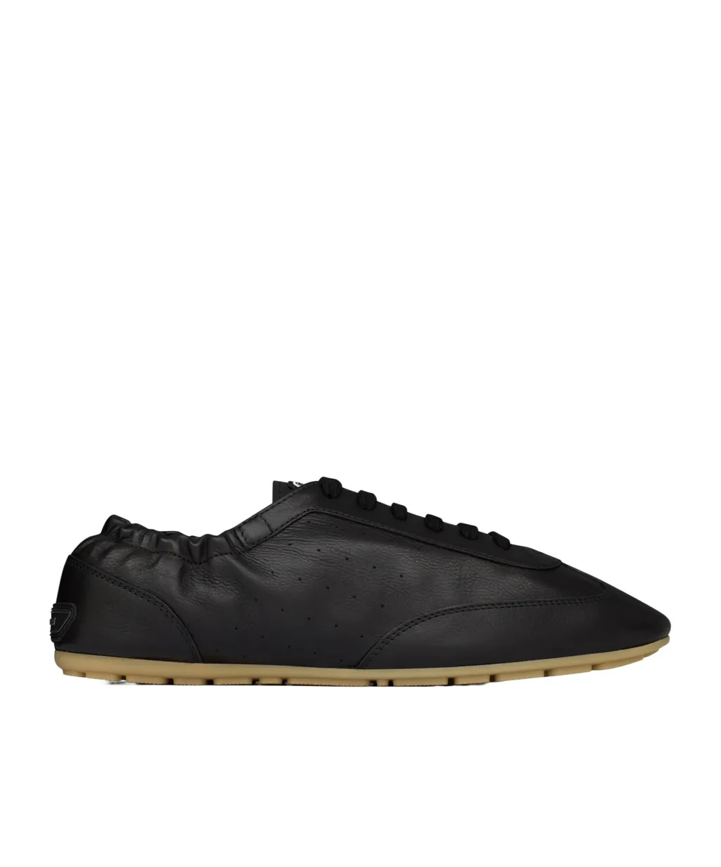 Lewis Elasticised-Heel Leather Sneakers