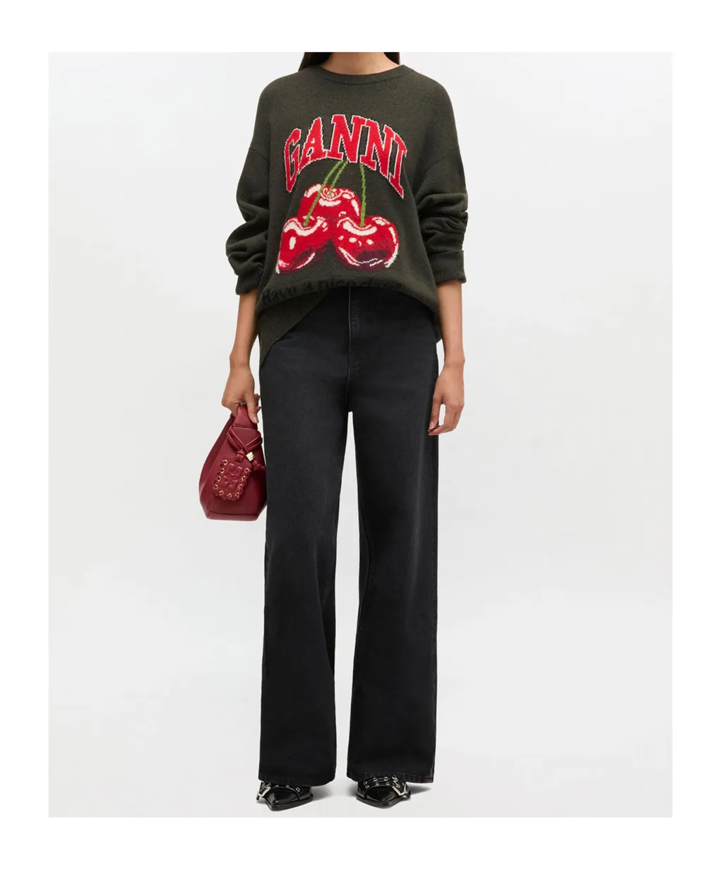 Ganni Oversized Graphic Jumper