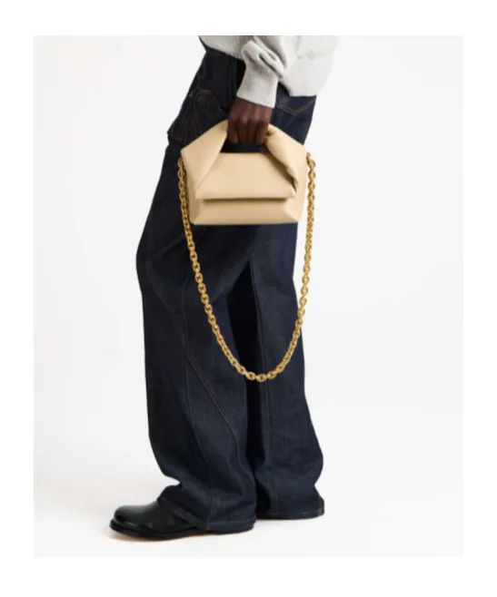 Medium Twister Bag In Taupe Leather