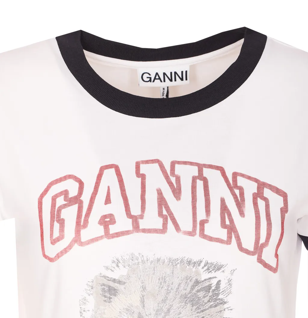 Ganni Cropped Kitty T-Shirt