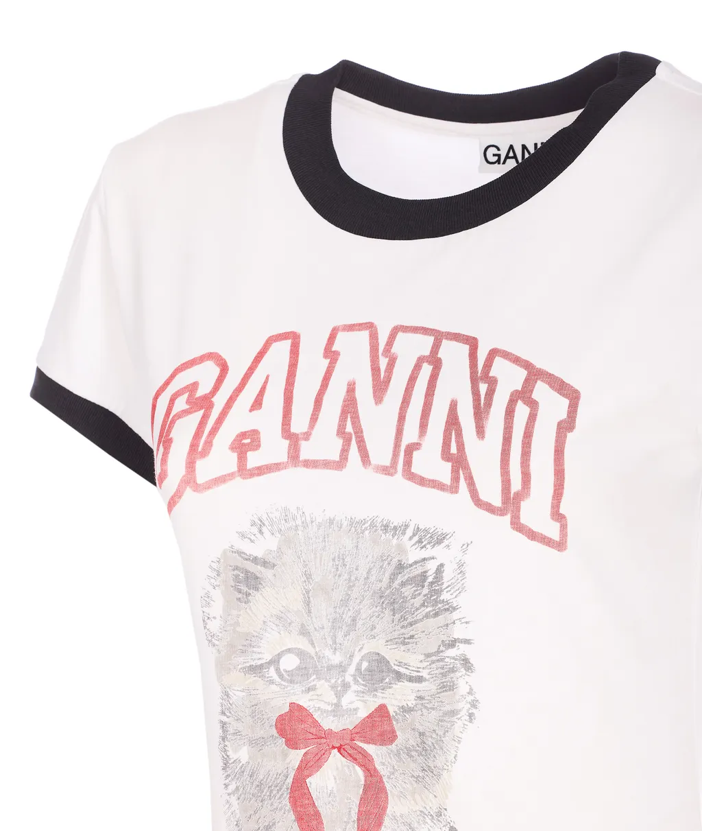 Ganni Cropped Kitty T-Shirt
