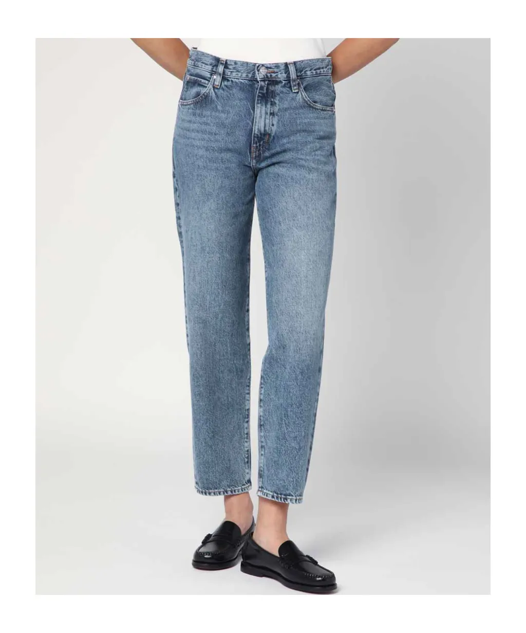 Frame Mid-Rise Straight-Leg Jeans
