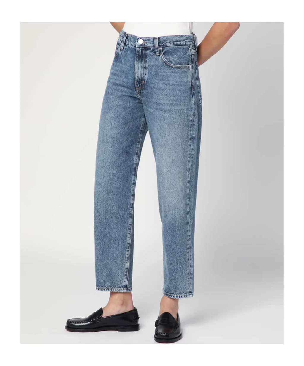 Frame Mid-Rise Straight-Leg Jeans