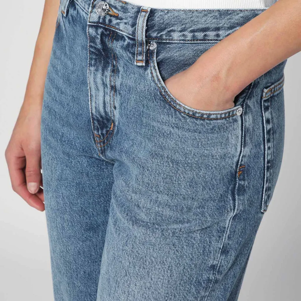 Frame Mid-Rise Straight-Leg Jeans