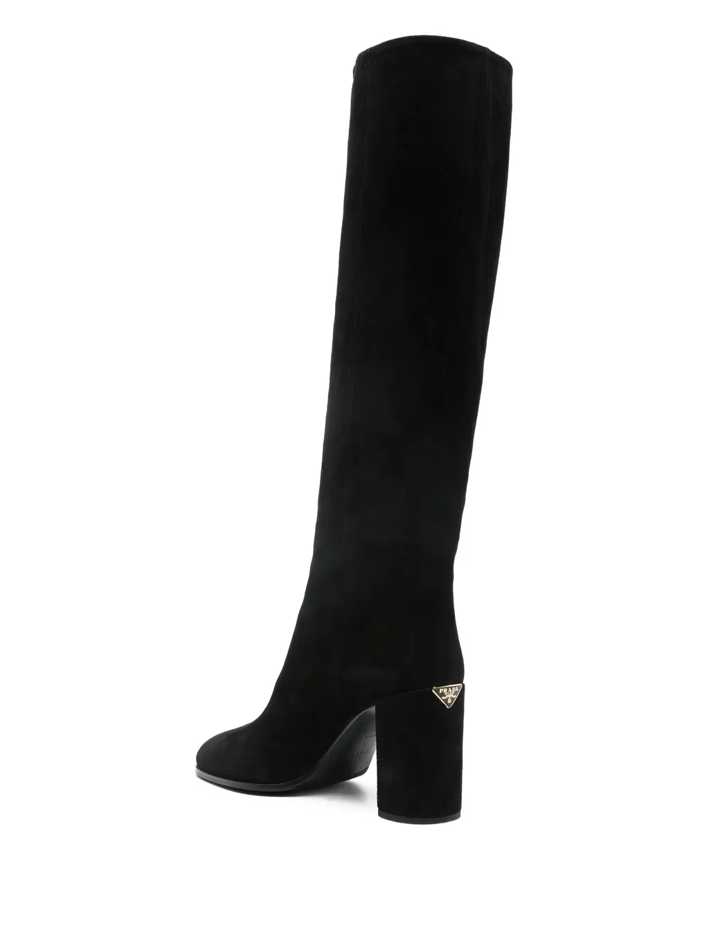 Prada Block-Heeled Knee-High Boots