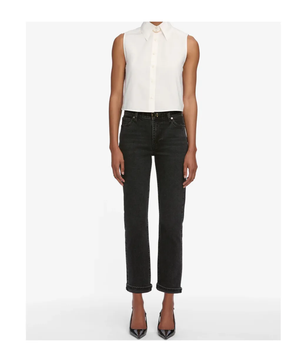 Frame Mid-Rise Slim-Fit Jeans