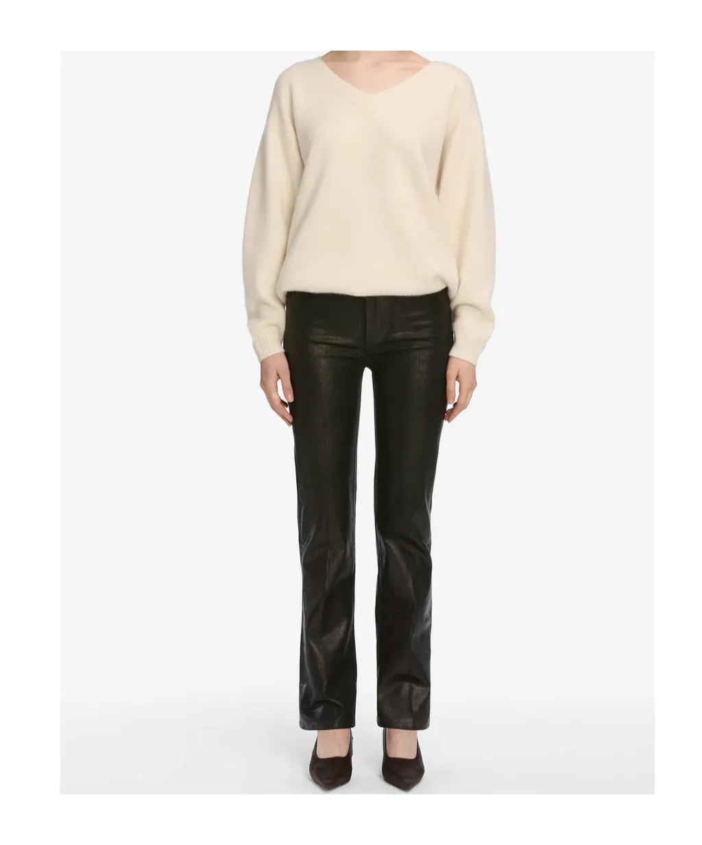 High-Waisted Straight-Leg Jeans