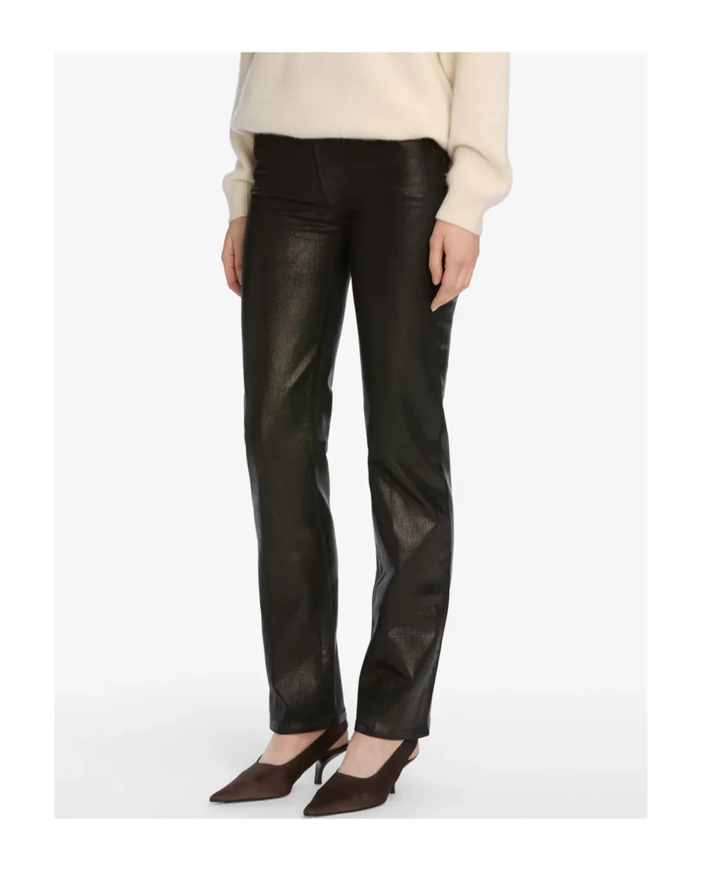 High-Waisted Straight-Leg Jeans