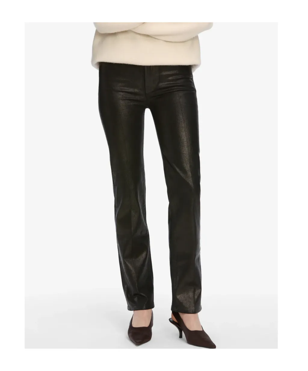 High-Waisted Straight-Leg Jeans