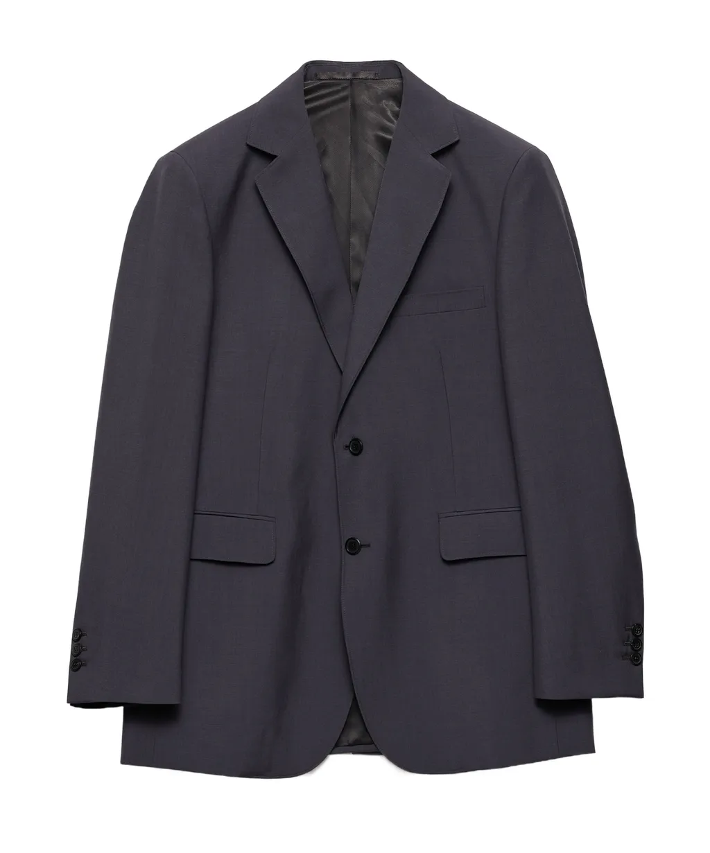 Single-Breasted Wool And Mohair Jacket